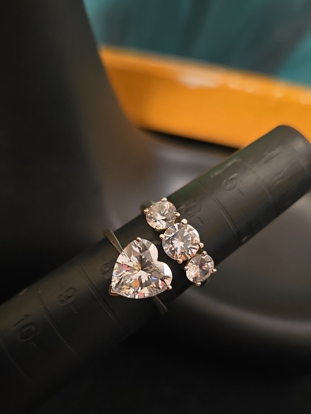 Curated Ring Set: Heart & Round CZ Band